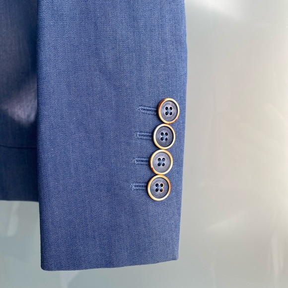 Massimo Dutti Italian Fabric Blue Blazer - Picture 4 of 5